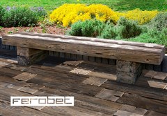 FEROBET Staré Dřevo Lavice trám 250 - 250*50*45 - Natur reliéfní